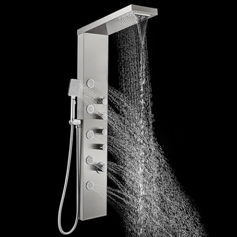 ROVOGO Shower Panel Tower with Multi-Function Shower System Cover