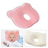 YeahBoom Baby Kissen gegen Plattkopf,3D Gedächtnisschaum Säugling Kissen,Neugeborene Memory Foam Reisekissen,Baby Kopfformkissen,Weich Neck-Protecto für WiegenNeugeborenes Kissen, Babykissen