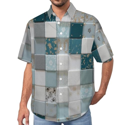 Chemises manches courtes d'été légère pour homme chemise décontractée S-7XL