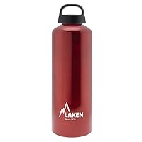 Laken Unisex – Adulti Alluminio Rosso, Bottiglia in Alluminio BPA Classic 1 Litro