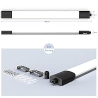 ANTENLICHT 3 Stücke LED Feuchtraumleuchte 120CM mit 36W 3960Lumen Kaltlweiß 5000k, Einfache Montage Wannenleuchte Flach Deckenleuchte Feuchtraum IP65 Werkstattlampe für Büro Keller Garage, Schwarz – Ansicht 3