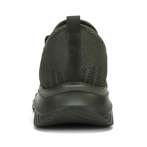 LCGJR Men's Walking Shoes Ultra Light Running Casual Sneakers Slip-on Workout Tennis Shoes for Male Mesh Breathable Comfort Outdoor Indoor 5