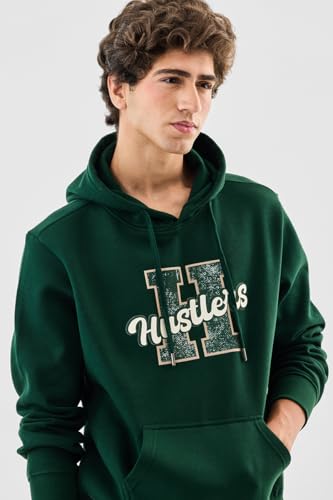 Image of SNITCH Men Casual Hoodie| Oversized Fit Hooded Neckline with Graphic Print & Long Sleeve| Soft Cotton-Polyester Blend for Daily Winter Wear & Streetwear