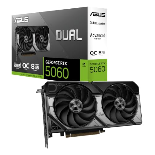 ASUS Dual RTX5060 OC Advanced Graphics Card 8GB GDDR7 NVIDIA GeForce