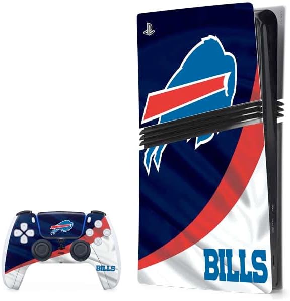Skinit Decal Gaming Skin Compatible with PS5 Pro Bundle - Officially Licensed NFL Buffalo Bills Blitz Series Design
