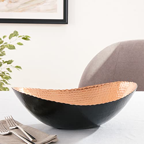 Elegance Oval Bowl, 14.75" X 11", Black/Copper #TOP5