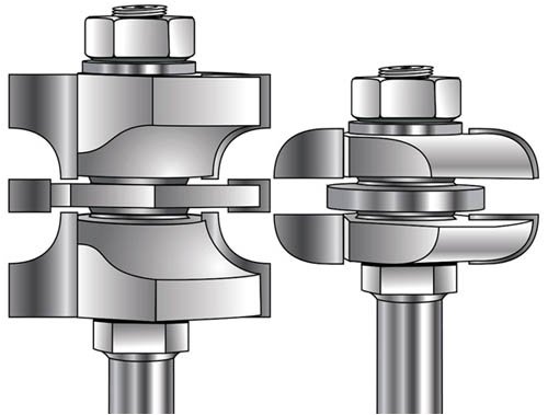 MLCS 2 Piece Matched Round Over Rail and Stile Set for Entry Doors