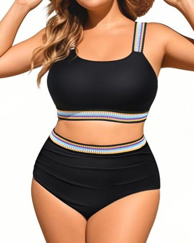 Daci Women Two Piece Plus Size Bikini - High Waisted Swimsuits Tummy Control Bathing Suits Swimwear 2025