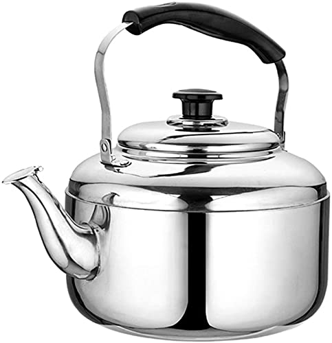 Hervidor De Agua Silbante De Acero Inoxidable - 3 Litros, Para Cocinas De Gas Y Eléctricas, Mango Resistente Al Calor
