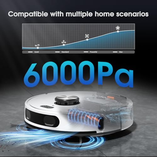 Close up of robot vacuum suction and mop