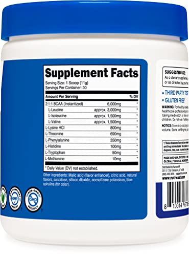 Nutricost Eaa Powder 30 Servings (Blue Raspberry) - Essential Amino Acids - Non-Gmo, Gluten Free, Vegetarian Friendly #TOP3