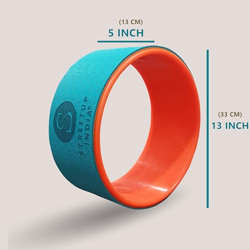 Image of Streetup India Yoga Wheel for Stretching, Exercise, Back Bends, Workout for Unisex With High Density Strong Foam Sweat Resistant (Sea Green)