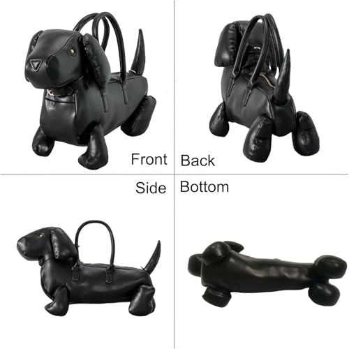 Image of Women PU Leather Unique Novelty Dog Shaped Crossbody Shoulder Bag Handbag Purse