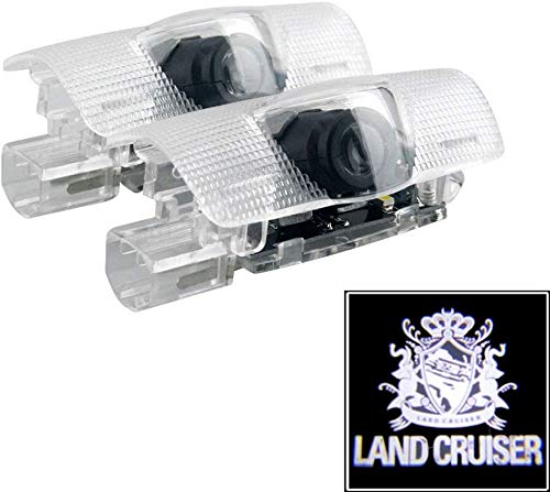 AA HUAYEランドクルーザー ロゴ投影 カーテシライト ドアウェルカムライト カーテシランプ 200系トヨタ LED車用カーテシ ドアランプ 角度調整機能付き 2個セット for Land Cruiser