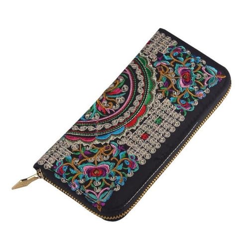 Image of Zip Wallet Rich Exotic Embroidered Made with Polyester by JOE COOL