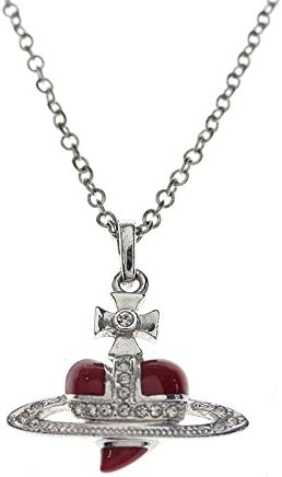 Amazon Co Jp ヴィヴィアンウエストウッド Vivienne Westwood ハートオーブラインストーンネックレス シルバー レッド クリア 中古 ジュエリー