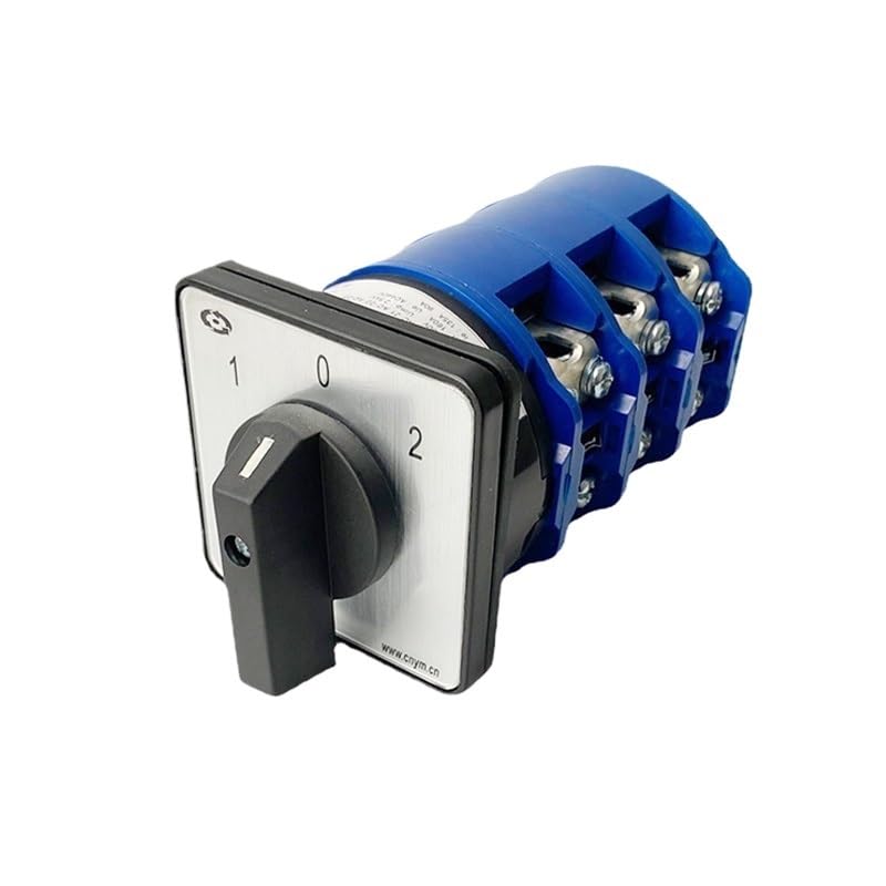 -160A Interrupteur à cames 2/3/4/5/6/7/8 positions 160A DIY Commutateur rotatif 12 bornes Vis Argent -160/3(160A-0123)