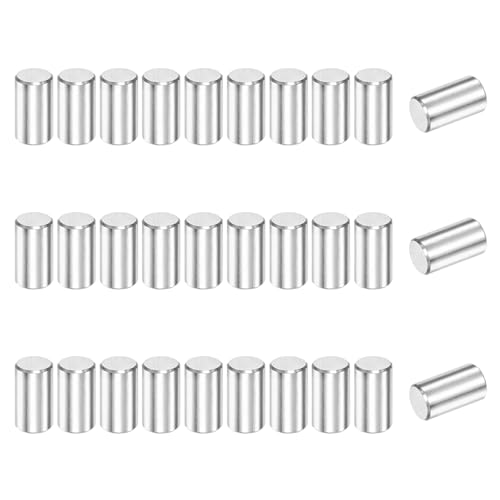 M METERXITY 40-Pack 5 x 10 mm Dowel Pin, 316 Stainless Steel Support Pin Fastener Elements for Metal Devices/Wooden Projects, Cylindrical Shelf Support Pin [Silver Tone]