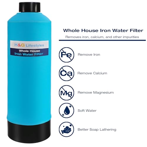 H&G Lifestyles Whole House Water Filter System, Iron and Manganese Water Filter for Well Water & City Water,Reduce Iron Heavy Metal, Silver-Enhanced, Soften Water, 700,000 Gallons - Thumbnail 3