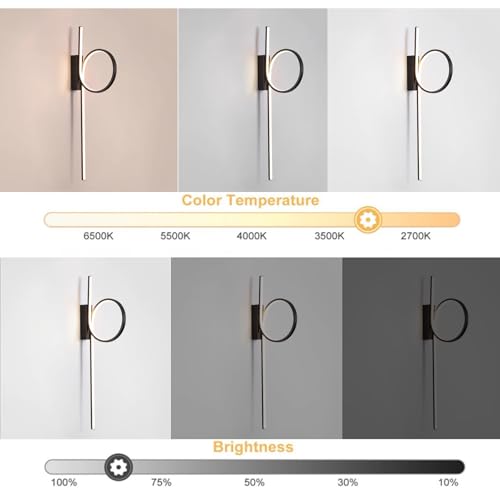 Luz de pared moderna regulable 3000K-6000K de aluminio para pasillos 3