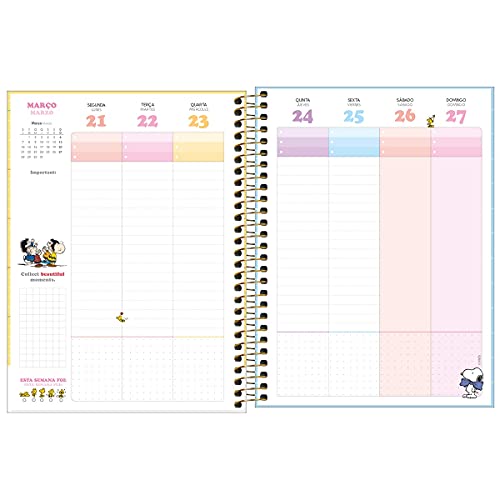 Agenda Espiral Planner Snoopy M7 2021 Tilibra