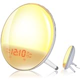 Smart Wake Up Light, Erauh Sunrise Alarm Clock Compatible with Alexa/Google, 7 Colors Sunrise Simulation and Sunset Fading, 4 Alarms/FM Radio/Snooze Night Light for Kids Adults Bedroom (WiFi)
