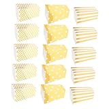 QUMIIRITY 60個 使い捨て紙製ポップコーンボックス 映画館風パーティースナック容器 フライドポテト対応 軽量持ち運び簡単 模様付き