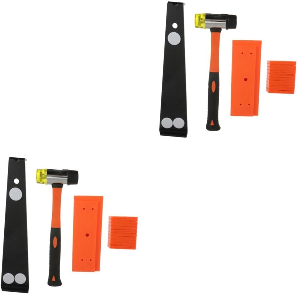 2sets Wood Flooring Installation Kit Hardwood Lvp Laminate Floor Tools Spacer Hammer Pull Bar Tapping Block