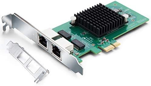 H!Fiber.com Gigabit PCIE Network Card for Intel I350-T4 - I350 Chip,with Quad RJ45 Ports,1Gbit PCI Express Ethernet LAN Card(NIC) for Windows Server, Win7, 8, 10, XP and Linux