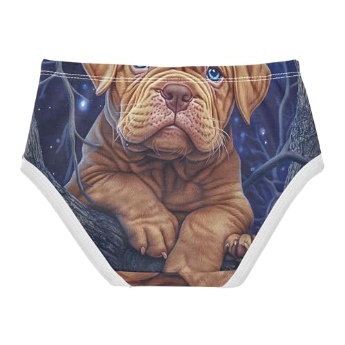 Dog Dogue De Bordeaux Puppy Little Girl Panties Toddlers Underwear Floral Cotton Designer Briefs Underpants 2t2