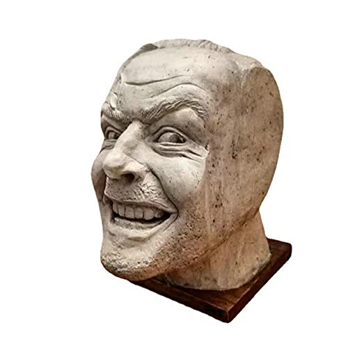 VIGAN Sculpture of The Shining Bookend Library Here’s Johnny Sculpture Resin Desktop Ornament Book Shelf Funny Ornament