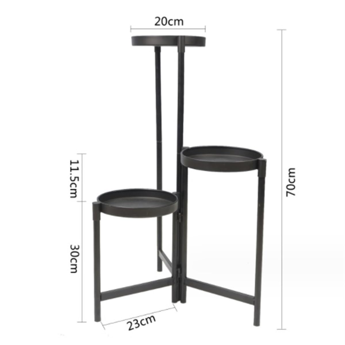 Stojak na Doniczki 2 Szt. Metalowy Stojak Na Rośliny Do Wewnątrz I Na Zewnątrz, Czarny, Narożny, Wysoki Stojak Na Rośliny, Może Pomieścić Wiele Roślin Półka na Rośliny