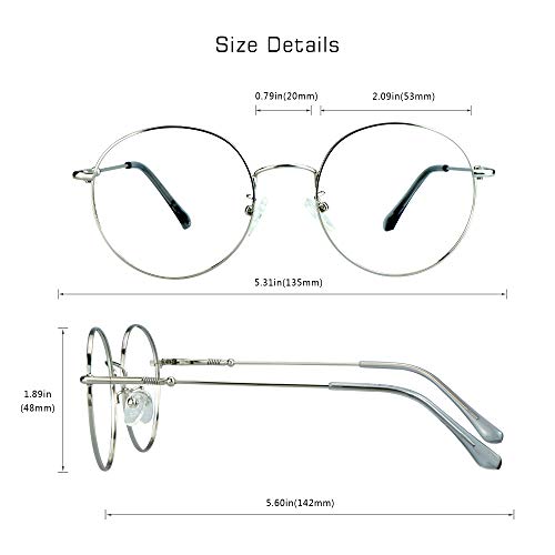 Image of VisionGlobal Blue Light Blocking Glasses for Women Men, Computer Reading, TV Glasses, Stylish Oval Frame