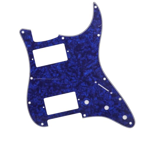 ROZILO Golpeador de guitarra HH Humbucker de 11 agujeros para Fender Standard Stratocaster azul perla
