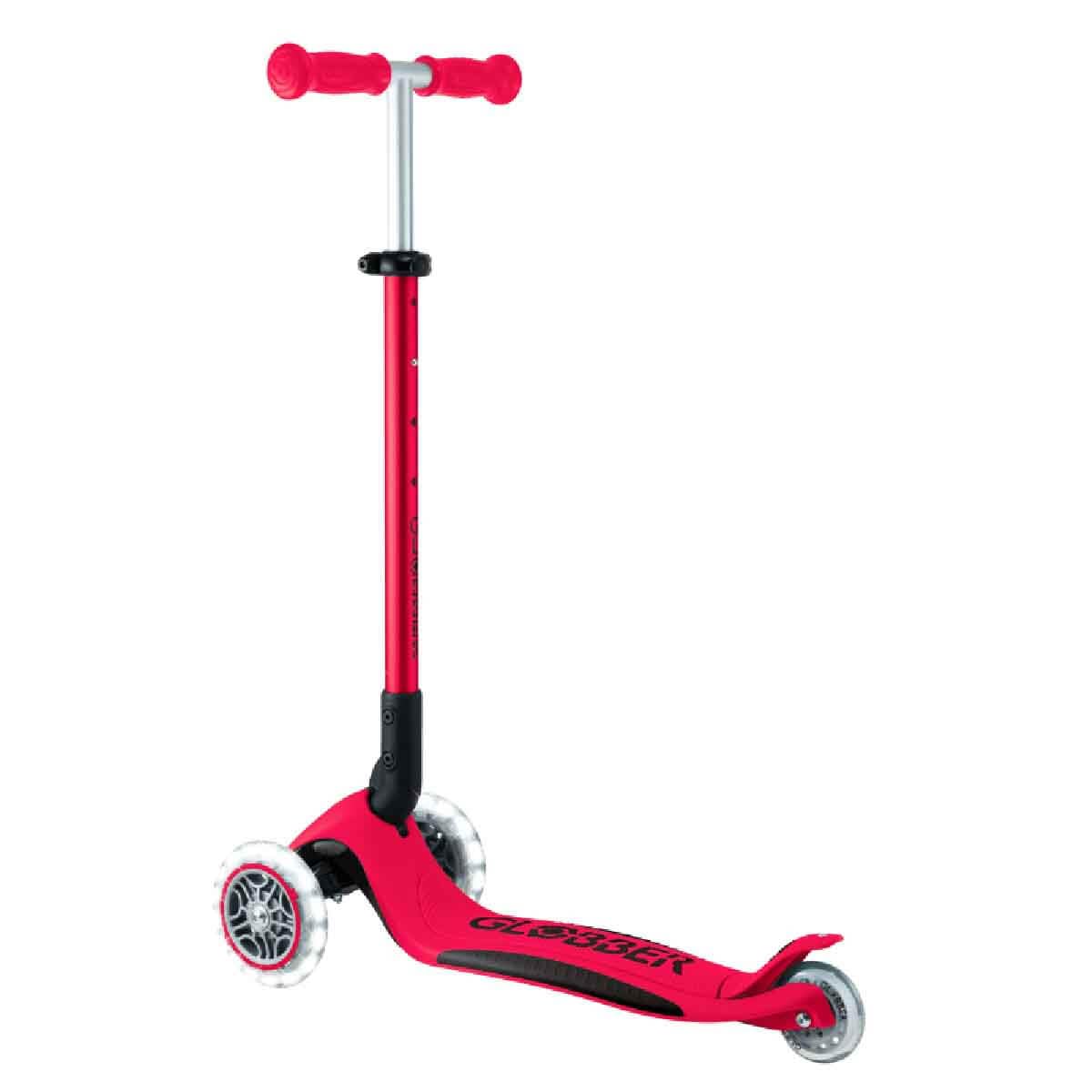 Globber Primo Folding Plus Lights - Monopattino a 3 ruote, per bambini da 3 a 9 anni
