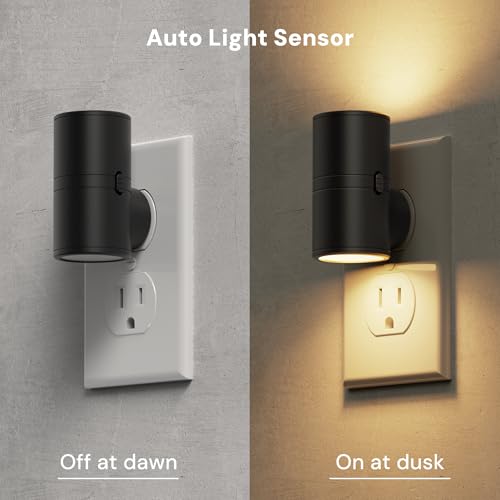 Image of L LOHAS LED Night Light, Mini Night Lights Plug into Wall, Light Sensor, 2 Level Brightness, Soft White 3000K, Rotating Nightlight Plug in Wall for Adult Kids Hallway Bedroom Bathroom Stairway, 1 Pack