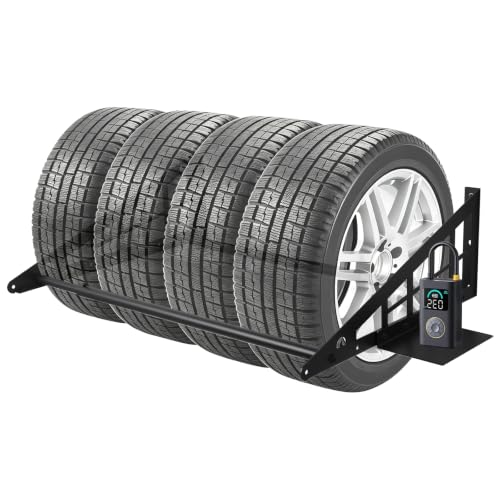 Adjustable Wall Mount Tire Rack, 31-56 in Wide