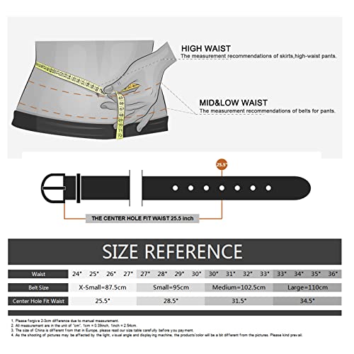Women Vintage Belts Ladies Western Design Black Waist Belt for Jeans Pants Dress4