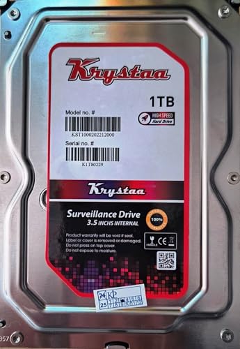 Image of KRYSTAA 1TB SURVELLIANCE SATA Hard Drive 3.5 inch Internal