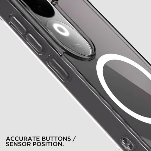 Image of Pikkme Back Cover for iQoo Z9s 5G / Vivo V40e 5G Mag-Safe Shockproof PC + TPU Protective Case Magnetic Support Bumper Case (Transparent Mag-Safe)