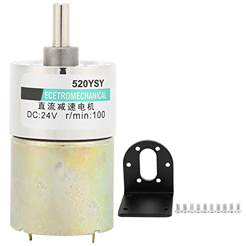 24V Dc Reduction Motorelectric , Industrial Motors Pneumatic Motors Gearbox Adjustable Low Speed Mini Motor With Bracket Cw/Ccw For Micro Machinery[100Rpm/Min ] #TOP7