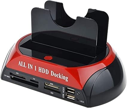 Neno-Tech All In 1 IDE SATA Dual Hard Drive HDD Docking Station Dock USB HUB Card Reader Hard Disk Docking Station Reader