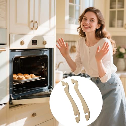 TUKEVA 2 Stick Haken für Backofen Ofenrost Push Pull Werkzeug Ofenrost Push Pull Puller zum Backen Küche Kochen Zubehör Regalabzieher für Luftfritteusen, Toaster, Backofen und Küchenofen (Farbe A)
