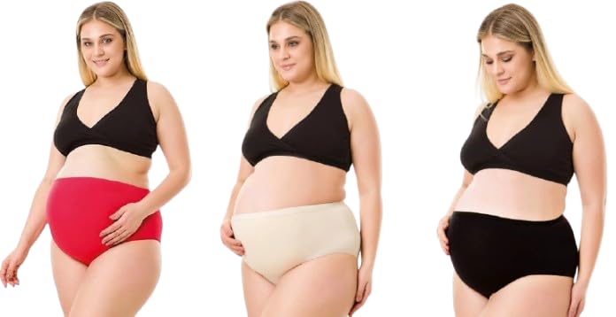 Women's High Waist Soft Comfy Cotton Lycra Maternity Panty|Pregnancy Panty|Maternity Panties (Pack of 3)-image-18