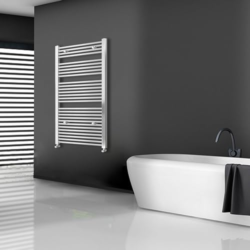 Aica Sanitarios Cromado Radiador Toallero de Agua, Calentador de baño, Calienta Toallas Rápidamente (1200x600 mm)