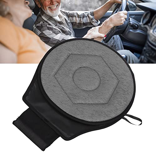 Image of 360 Degree Rotating Car Cushion for Elderly Pregnant Woman Children, Portable Round Seat Pad, Rotating Car Swivel Seat Cushion, Rotatory Chair Pad (Grey)