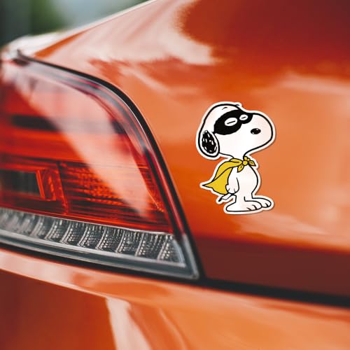 Calcomanía de vinilo para laptop y iPad de Snoopy Superhéroe de 4x2.8" 6