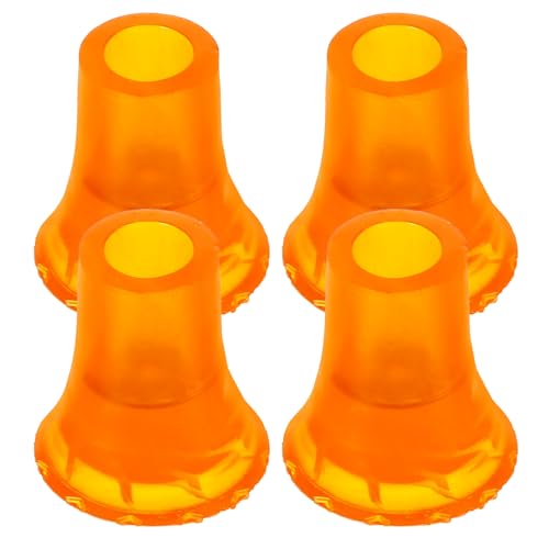 BUTIFULSIC Trekking Pole Foot Cover 4 Pcs Walking Stick Foot Pads Cane Tips Replacements Walking Pole Tips Crutch Feet Sleeves Non-Slip Pad