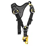 PETZL c81caa Top Croll Brust Geschirr mit integrierter ventralpelotte Seil Klemme, schwarz/gelb