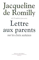 Lettre aux parents sur les choix scolaires 2877061957 Book Cover
